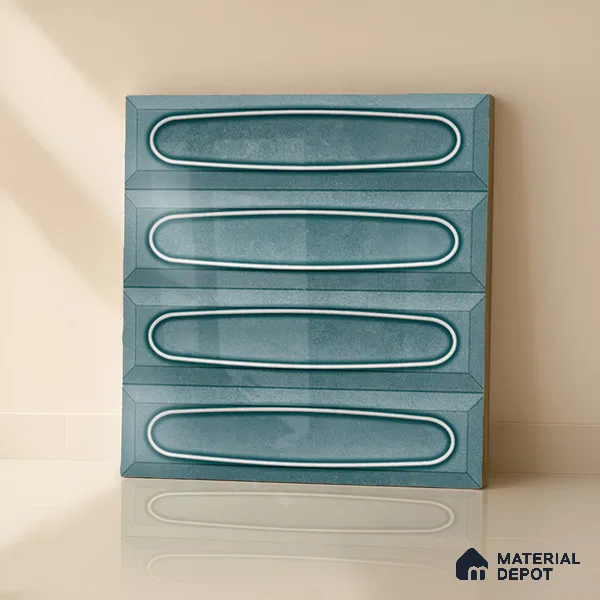 Faux Subway  Tile TL 07238 B Bali 1004 1 ft x 1 ft Ceramic Glossy Finish - 9 mm  | 2 mm Spacer is Mandatory | Please Expect a Slight Variation of Pattern (Sample)